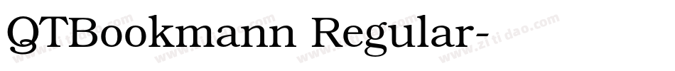 QTBookmann Regular字体转换
